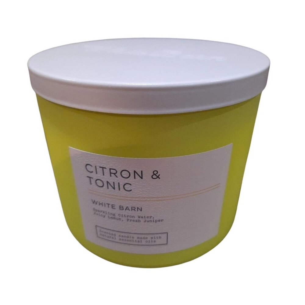 Bath and Body Works - Citron & Tonic White Barn 3-Wick Candle (14.5 Oz)